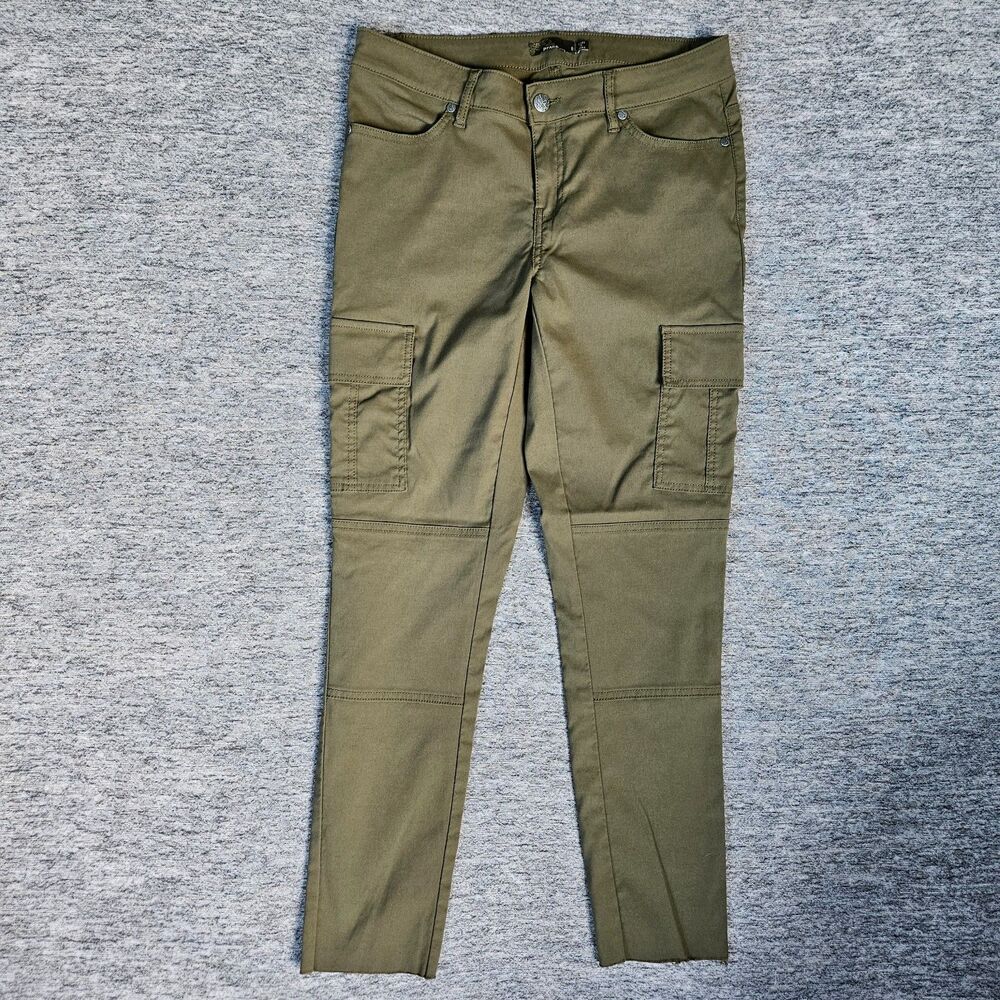 Prana Cargo Pants Women's 8 (30x28) Olive Green Hiking Zion Fabric W4MEMP315
